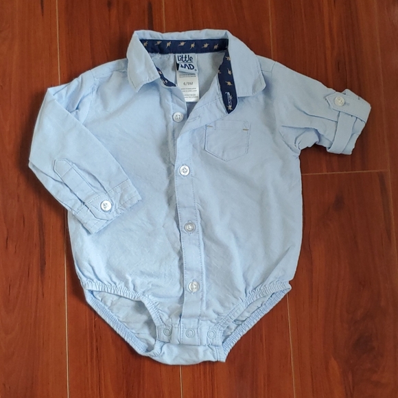 Little Rad Top & Pant Set Blue/Tan Size 6-9 Months - Picture 3 of 6